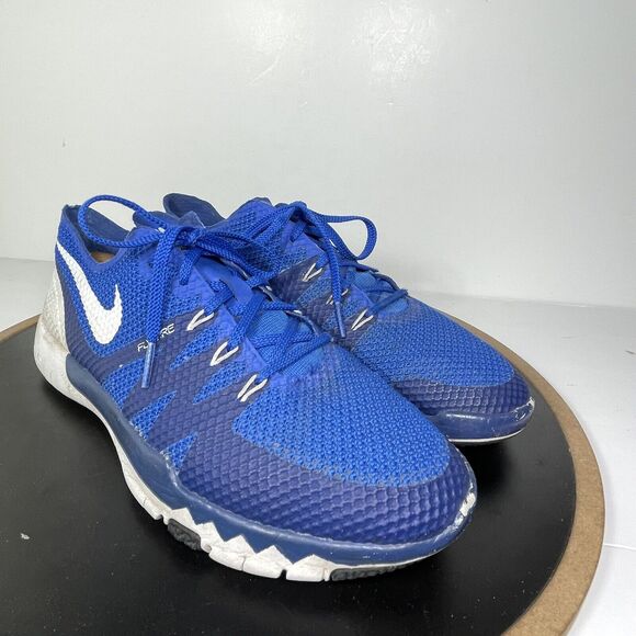 Nike Free Flyknit 3.0 Running Shoes Men 8 Blue White Lightweight Minimal Trainer - Picture 2 of 14
